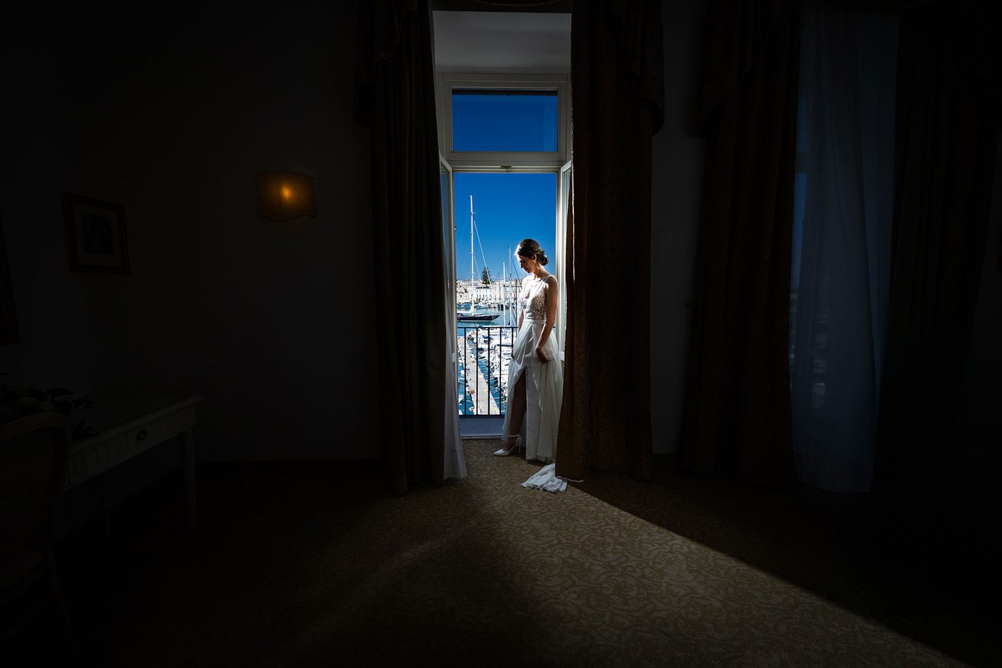 La sposa corridoio vista porto