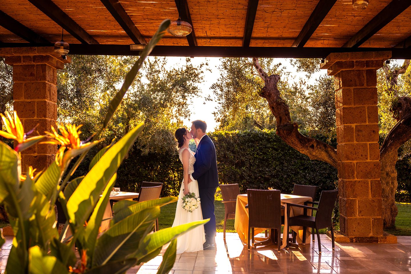 Gli sposi pergolato masseria