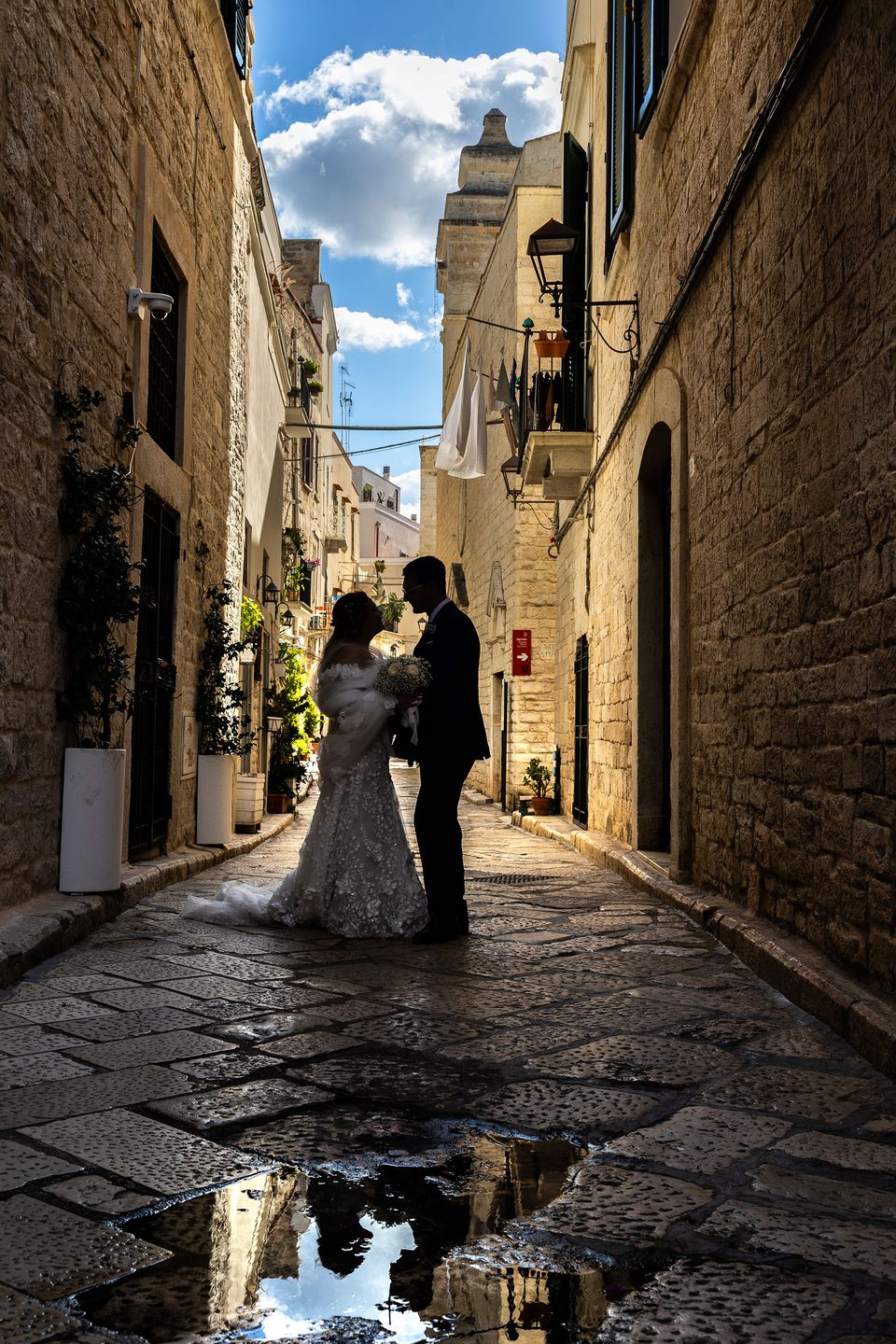Gli sposi vicolo centro storico
